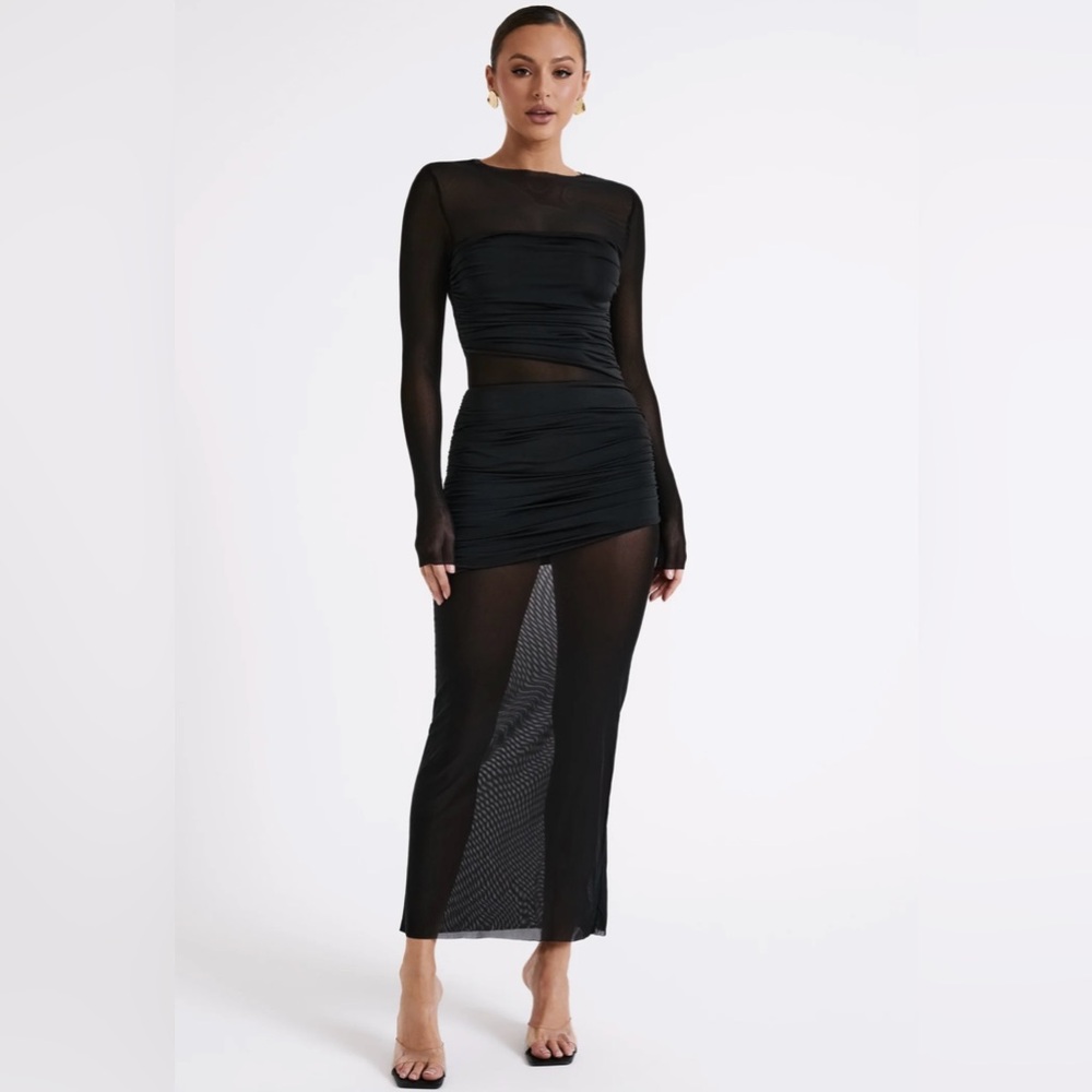 Meshki Kate Mesh & Nylon Maxi Dress